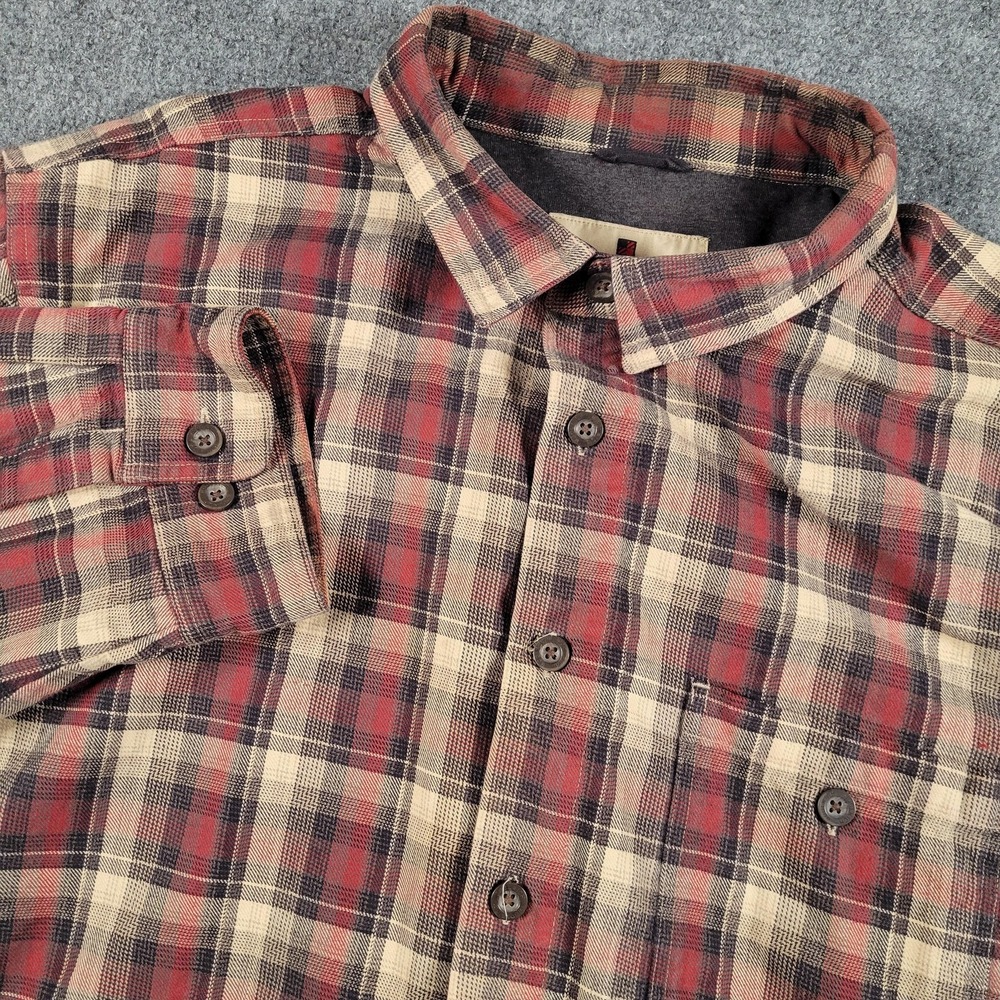 Woolrich Shirt Jacket Mens 2XL Red Plaid Flannel Lined Shacket Button Front - Picture 1 of 7